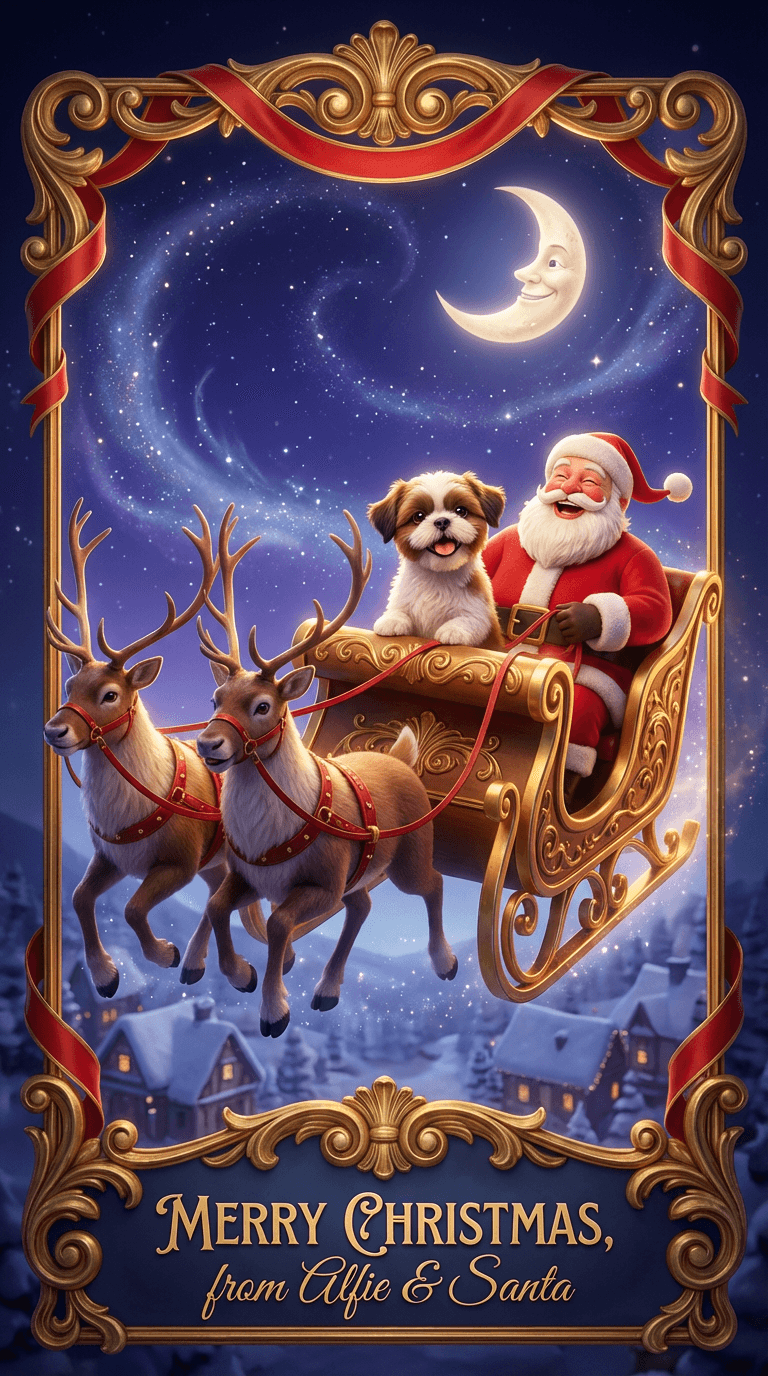 Merry Christmas Pet Portrait - Limited Drop